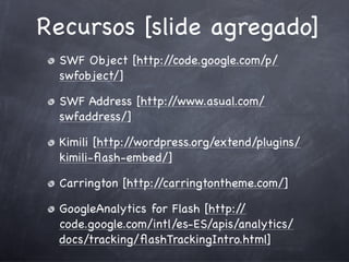 Integración Flash y Wordpress