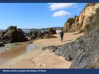 Rochas entre as praias da Campa e O Raso
 