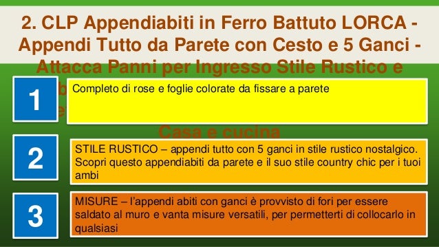Colore : Bianca YOTA HOME Appendiabiti Appendino da Parete in Ferro Battuto Appendiabiti da Parete in Ferro Battuto