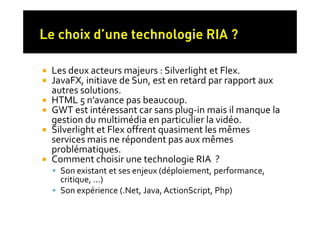 Flex, une techno RIA incontournable pour les futures app web ? | PDF