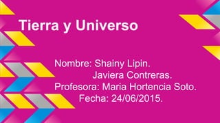 Nombre: Shainy Lipin.
Javiera Contreras.
Profesora: Maria Hortencia Soto.
Fecha: 24/06/2015.
 
