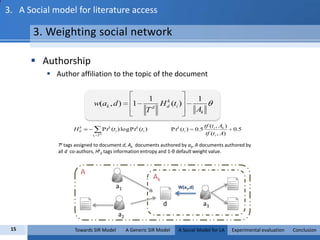 Member and group similarity [Spertus, 2005]