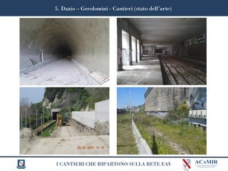 I CANTIERI CHE RIPARTONO SULLA RETE EAV
5. Dazio – Gerolomini - Cantieri (stato dell’arte)
 