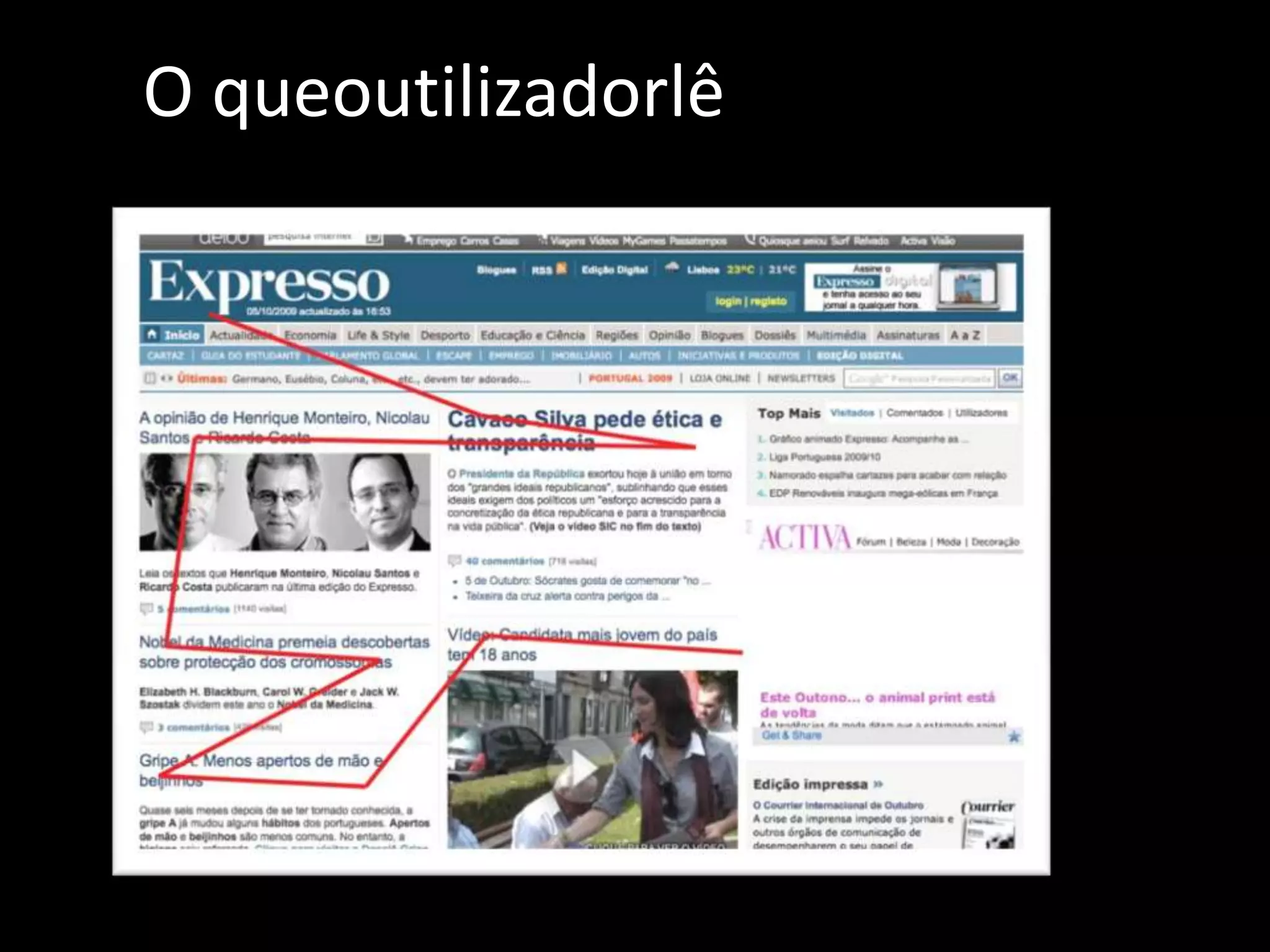 TETO –TestEarly, TestOften.Quantas pessoas REALMENTEolham para os anúncios que existem nos sites?