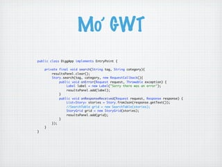 RIAs Done Right: Grails, Flex, and EXT GWT