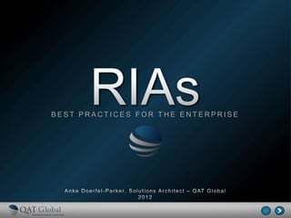 BEST PRACTICES FOR THE ENTERPRISE




©Copyright 2012 QA Technologies, Inc. All rights Reserved.
 