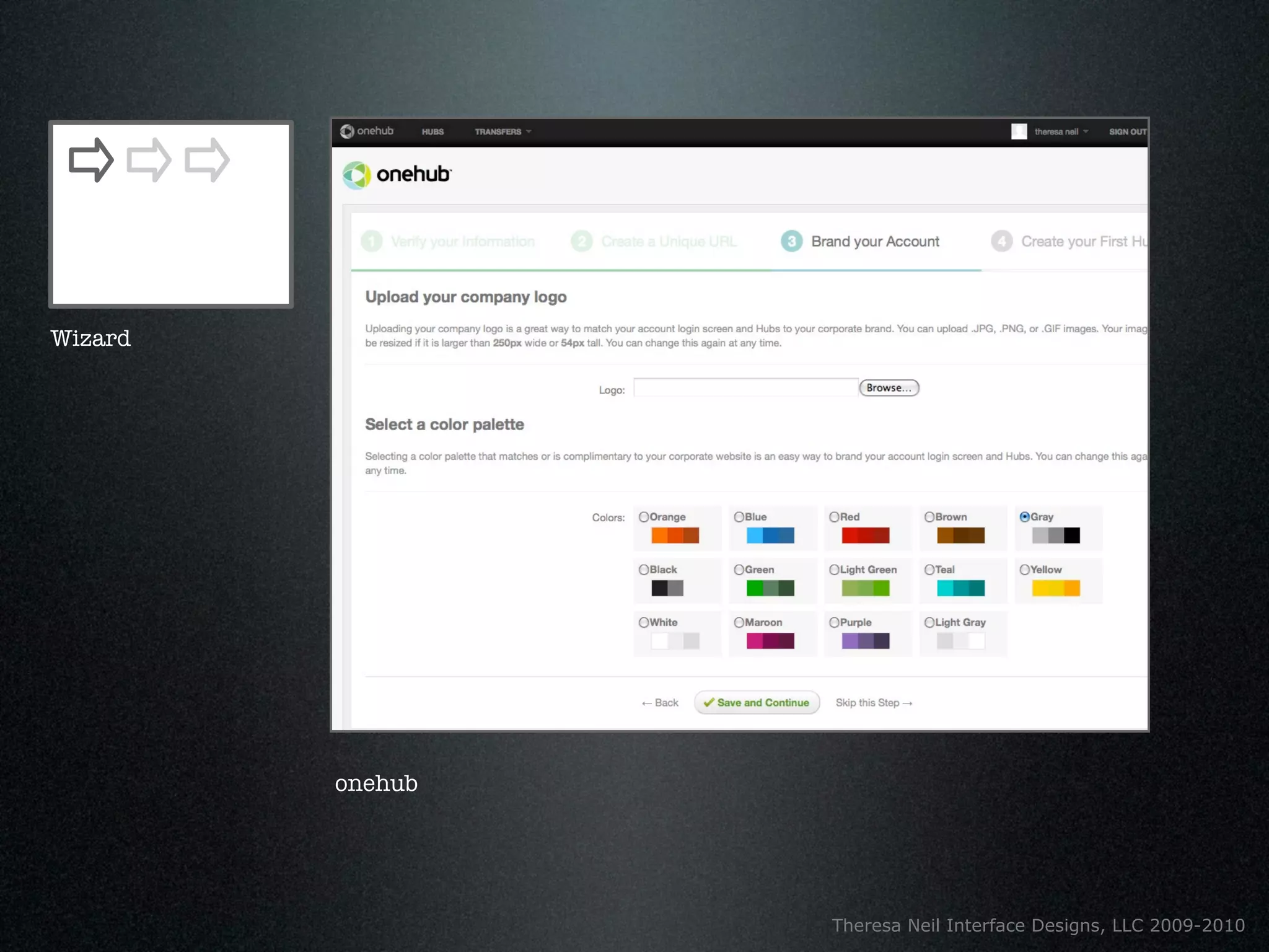 Wizard




         onehub




                  Theresa Neil Interface Designs, LLC 2009-2010
 