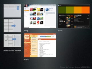 bing    kuler




More Column Browse




                     Wufoo



                               Theresa Neil Interface Designs, LLC 2009-2010
 
