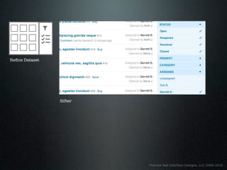 Reﬁne Dataset




                Sifter




                         Theresa Neil Interface Designs, LLC 2009-2010
 