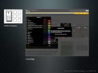 Reﬁne Dataset




                CrazyEgg




                           Theresa Neil Interface Designs, LLC 2009-2010
 