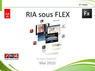 RIA sous FLEX




   Par Moez HANZOUTI
     Mai 2010
 