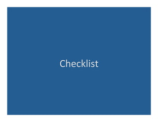 Checklist	
  
 
