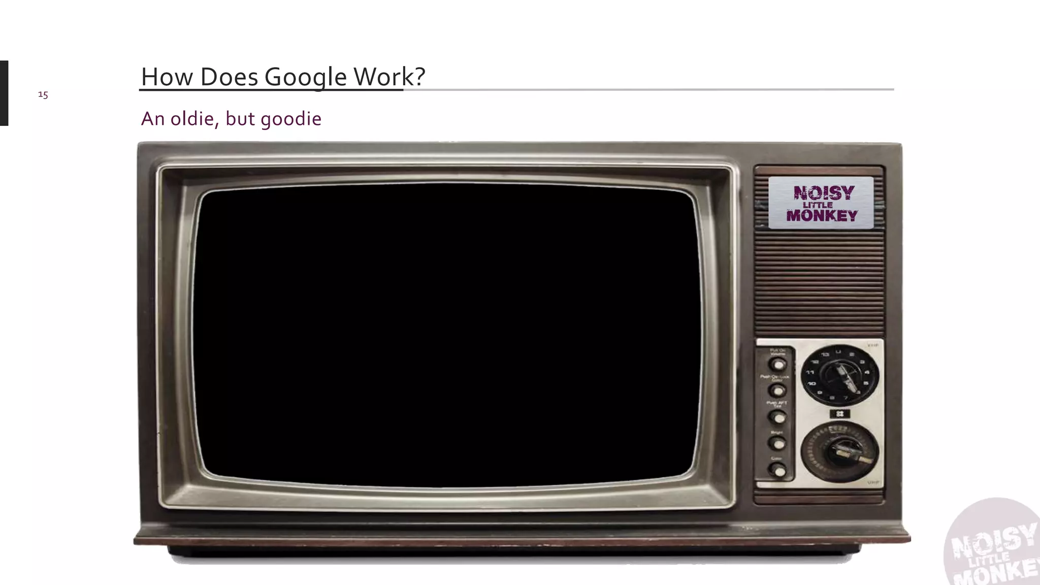 How Does Google Work?15
An oldie, but goodie
 