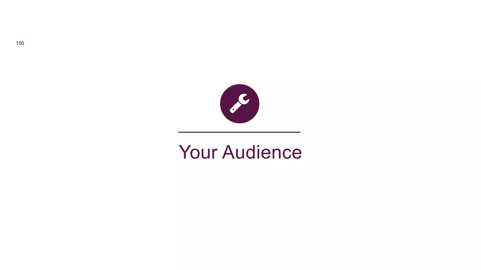 156
Your Audience
 