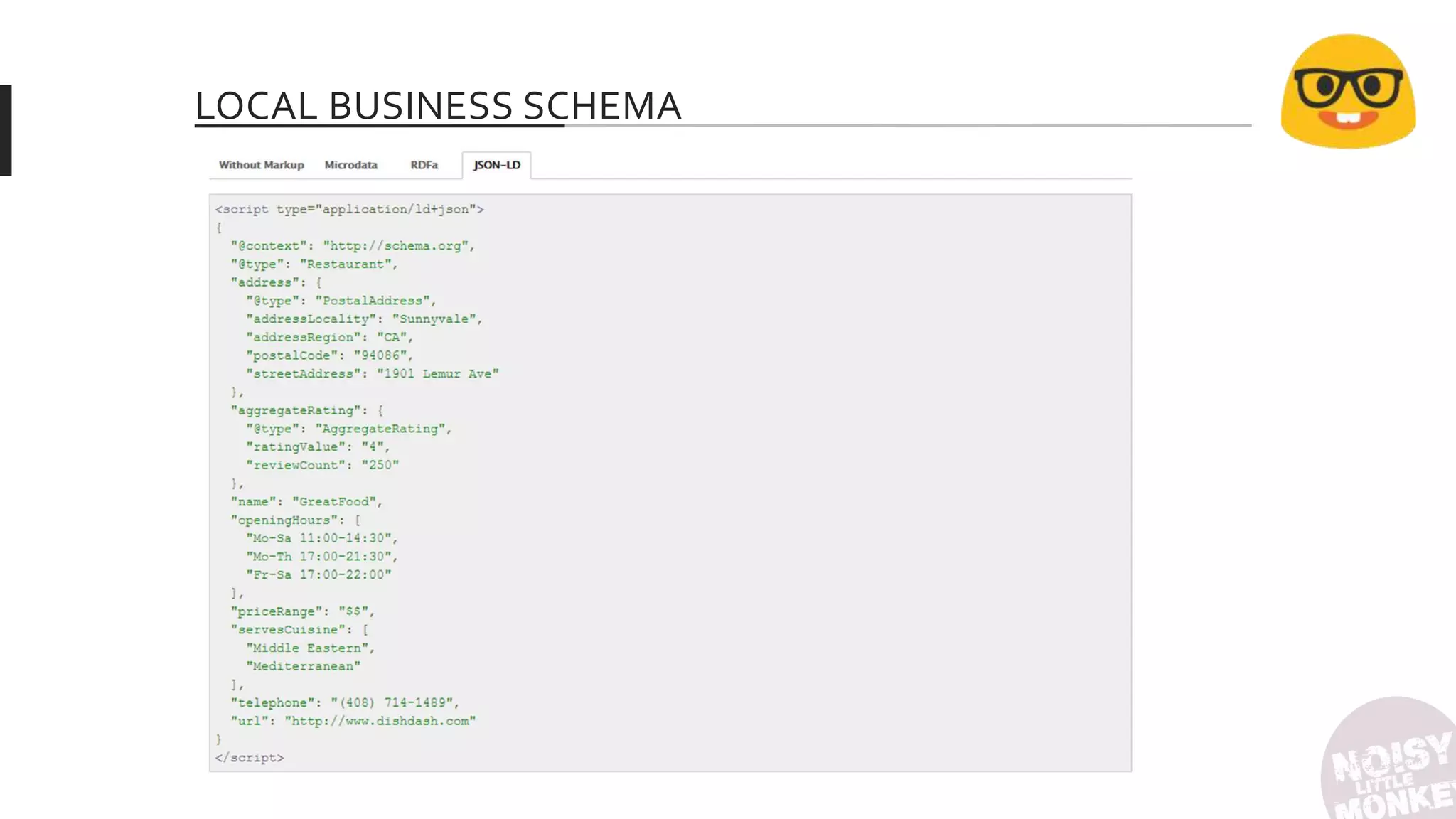 LOCAL BUSINESS SCHEMA
 