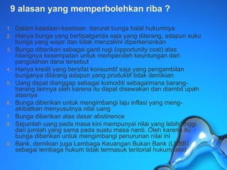 Interest Riba Understanding Riba and Interest in Economic Activities: Islamic ...