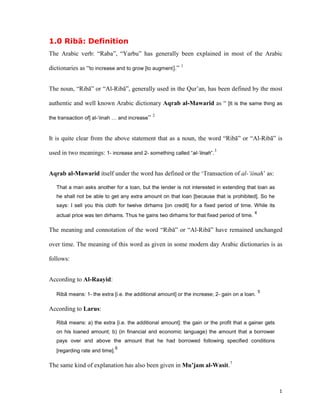 Tabib Riba Riba and Islam | PDF