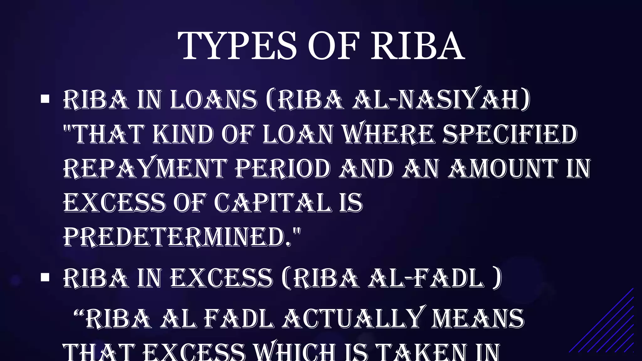 Riba and its causes | PPT