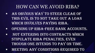 Riba and its causes | PPTX