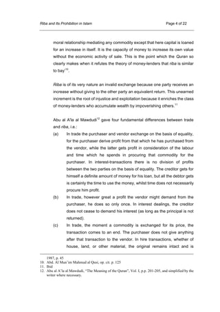 Riba and its prohibition | PDF
