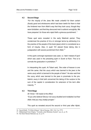Riba and its prohibition | PDF