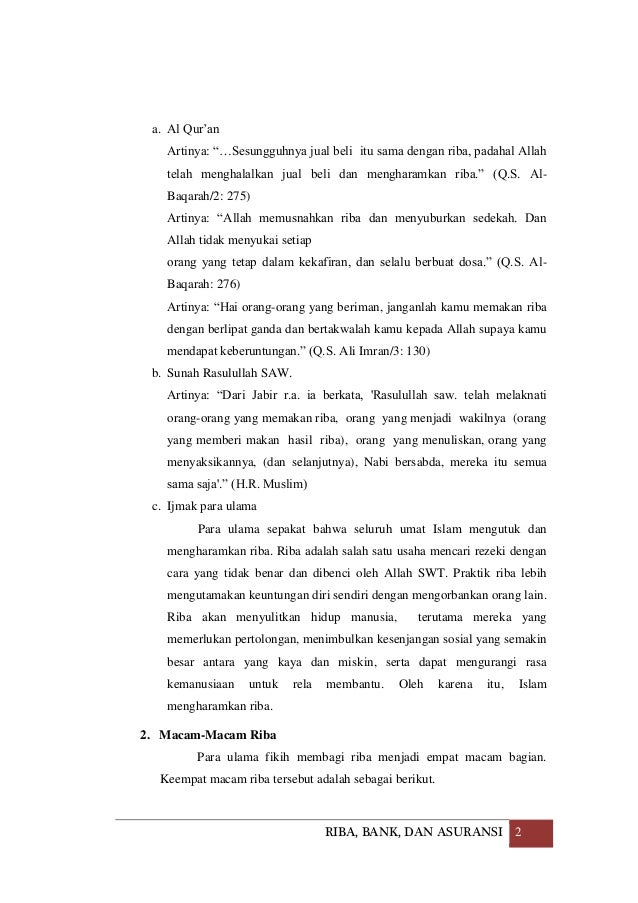 Riba Bank Dan Asuransi