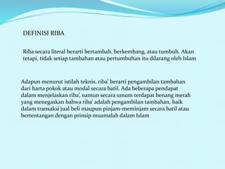 Riba dalam perspektif islam | PPTX