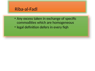 What is Riba, Qimar and Gharar and their importance according to ...
