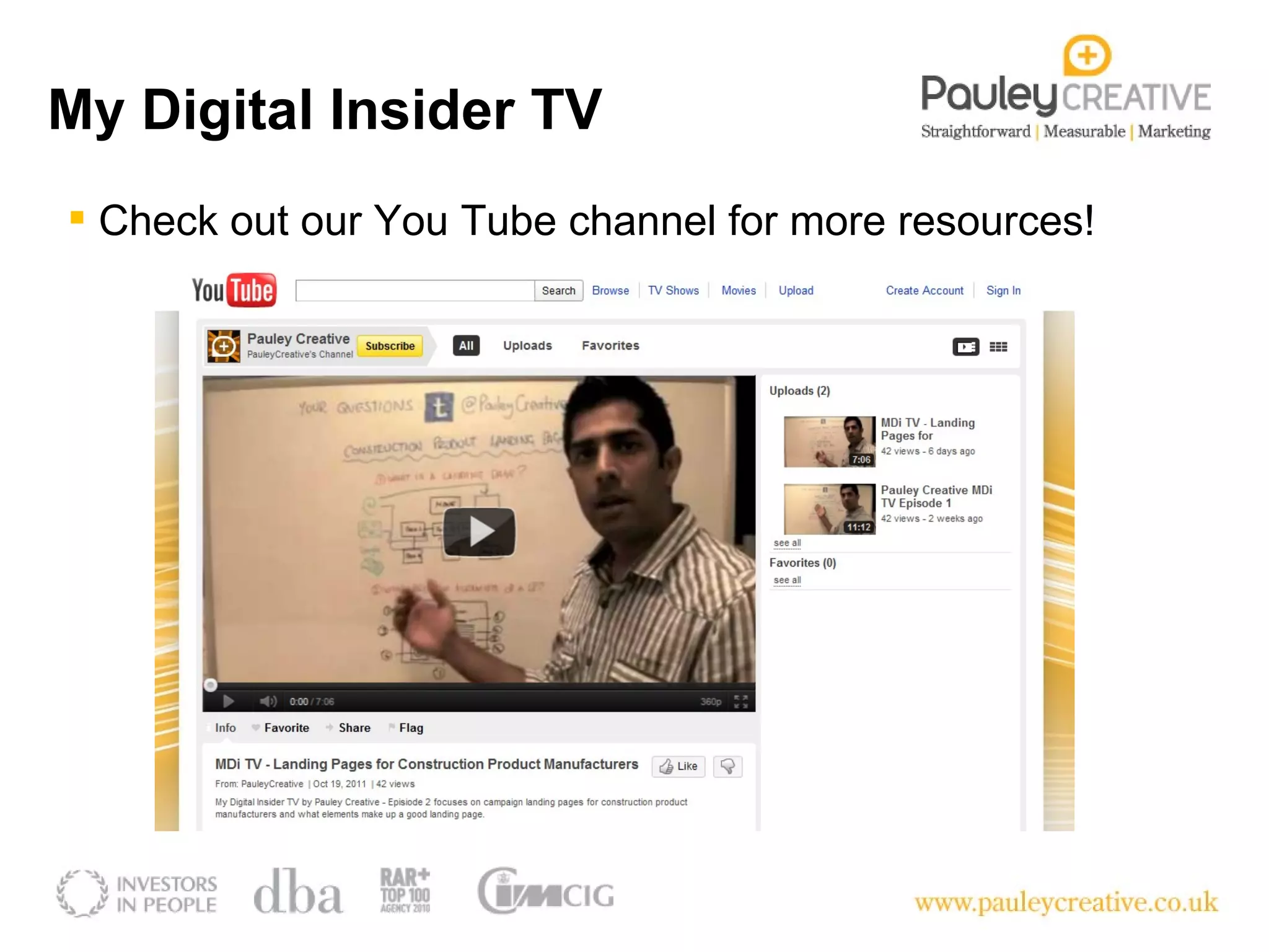 My Digital Insider TV Check out our You Tube channel for more resources! 