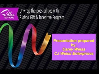 Presentation prepared by: Carey Weiss CJ Weiss Enterprises 