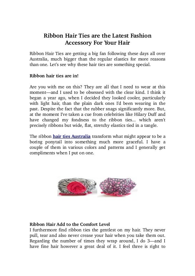 Ribbon Hair Ties Are The Latest Fashion Accessory For Your Hair
