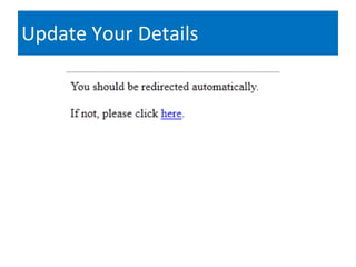 Update Your Details 