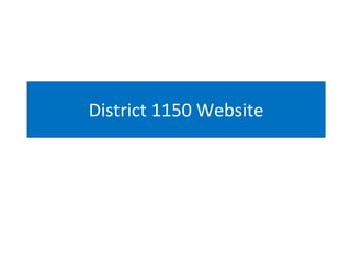 District 1150 Website 