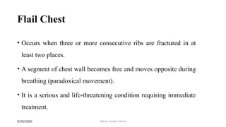 ribs fracture, flail chest , pulmonary contusion .pptx