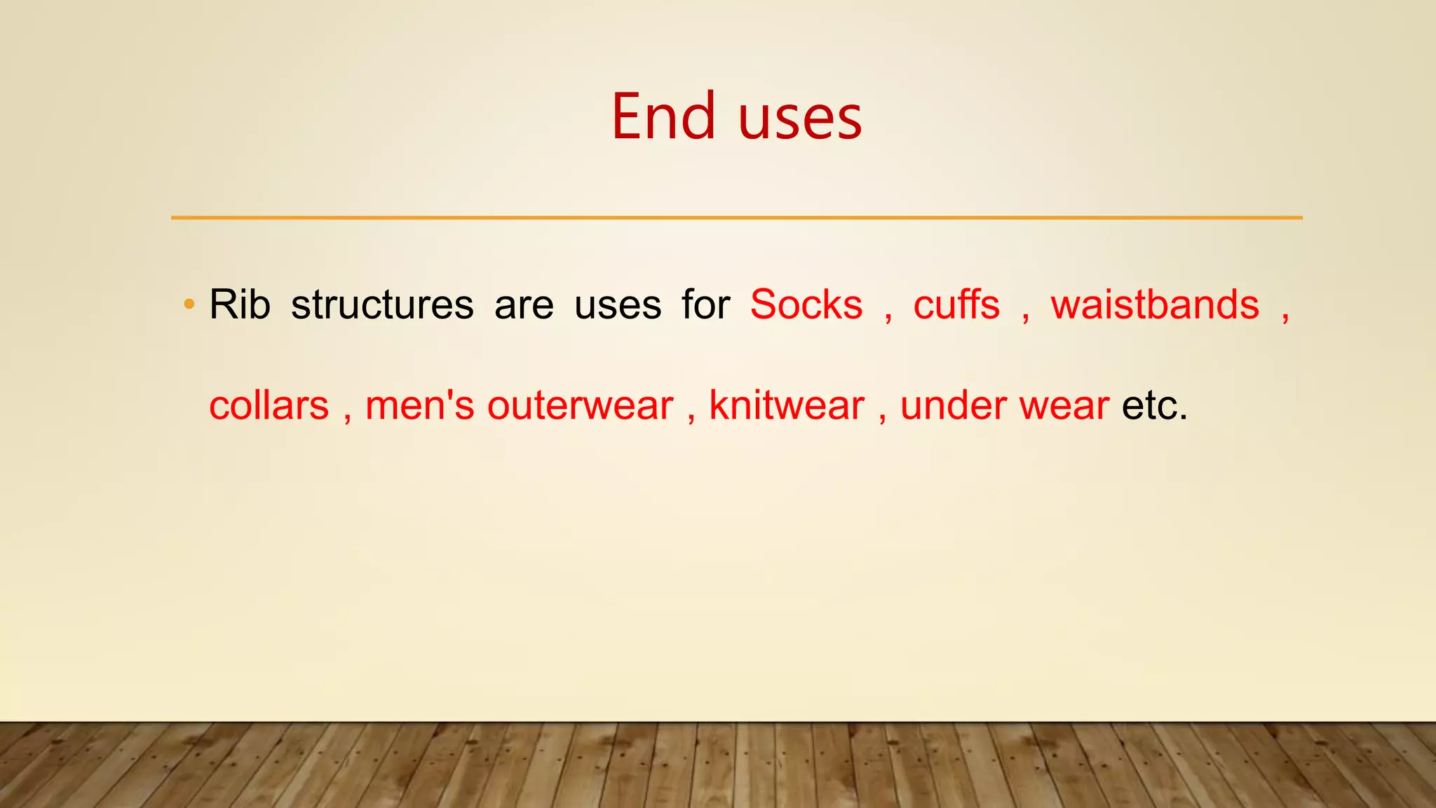 KNITTING - Rib structure | PPTX