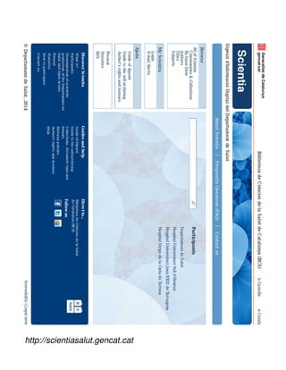 http://scientiasalut.gencat.cat
 