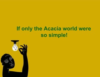 If only the Acacia world were so simple!  