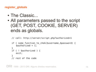 PHP and Application Security - OWASP Road Show 2013