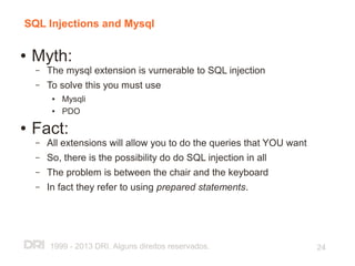 PHP and Application Security - OWASP Road Show 2013