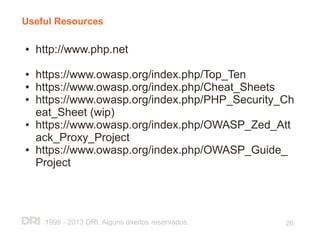PHP and Application Security - OWASP Road Show 2013