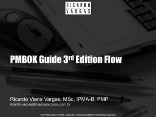 PMBOK Guide 3rd Edition Flow


Ricardo Viana Vargas, MSc, IPMA-B, PMP
ricardo.vargas@macrosolutions.com.br

                  © BY RICARDO VIANA VARGAS. TODOS OS DIREITOS RESERVADOS
 