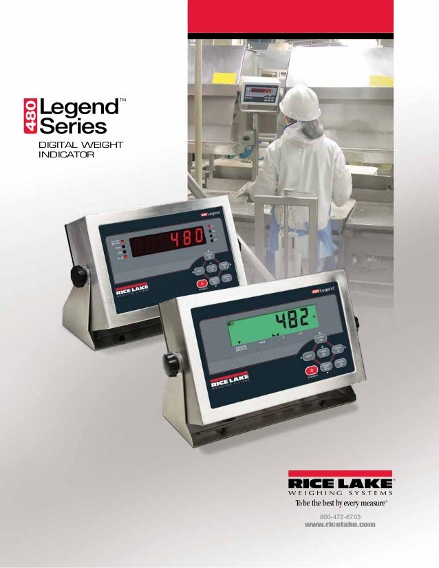 Rice lake 480/482 Legend Series Digital Weight Indicator
