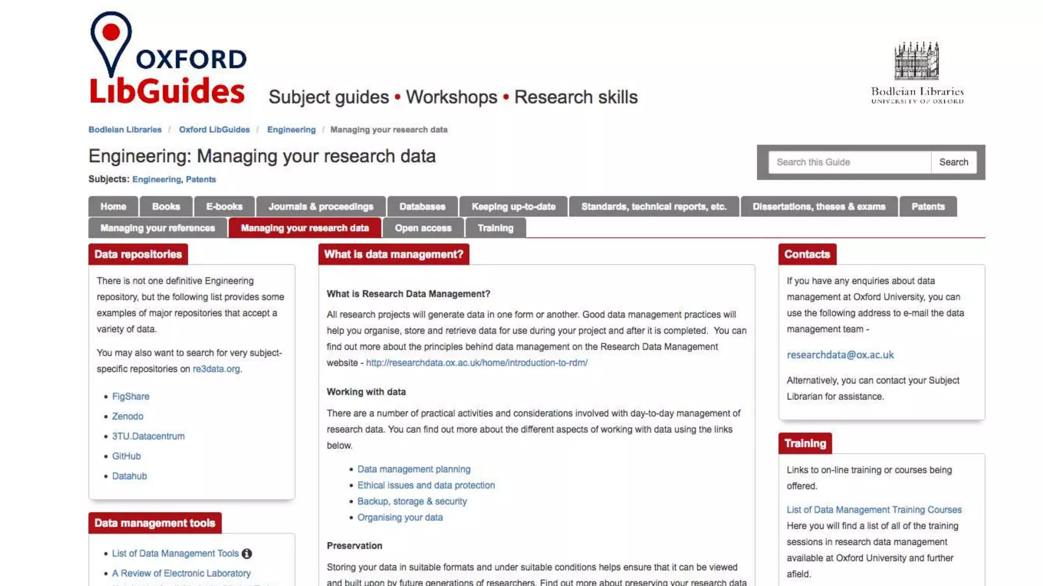 3bPic of lib guide with rdm tab
• Voluntary take up
• More being rolled out
 