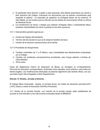 REGLAMENTO INTERNO DE CONVIVENCIA ESCOLAR 2025 | PDF