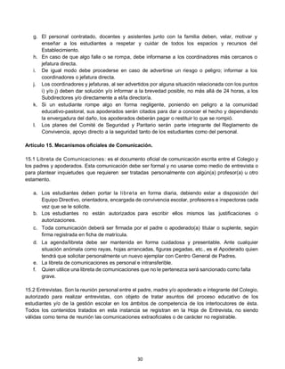 REGLAMENTO INTERNO DE CONVIVENCIA ESCOLAR 2025 | PDF
