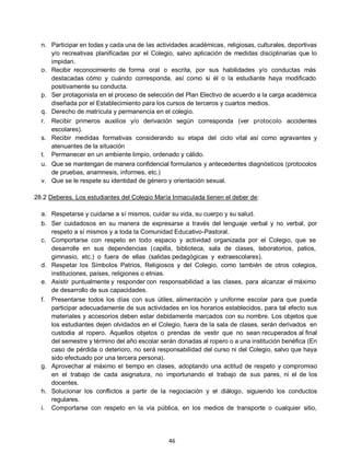 REGLAMENTO INTERNO DE CONVIVENCIA ESCOLAR 2025 | PDF