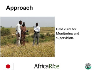 Approach
Field visits for
Monitoring and
supervision.
 