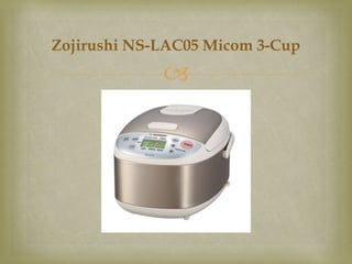 Zojirushi Electric Rice Cooker & Warmer 3 Cup NS-LAC05 Stainless Steel,  TESTED