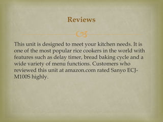 SANYO ECJ-HC55S Micom Rice & Slow Cooker 