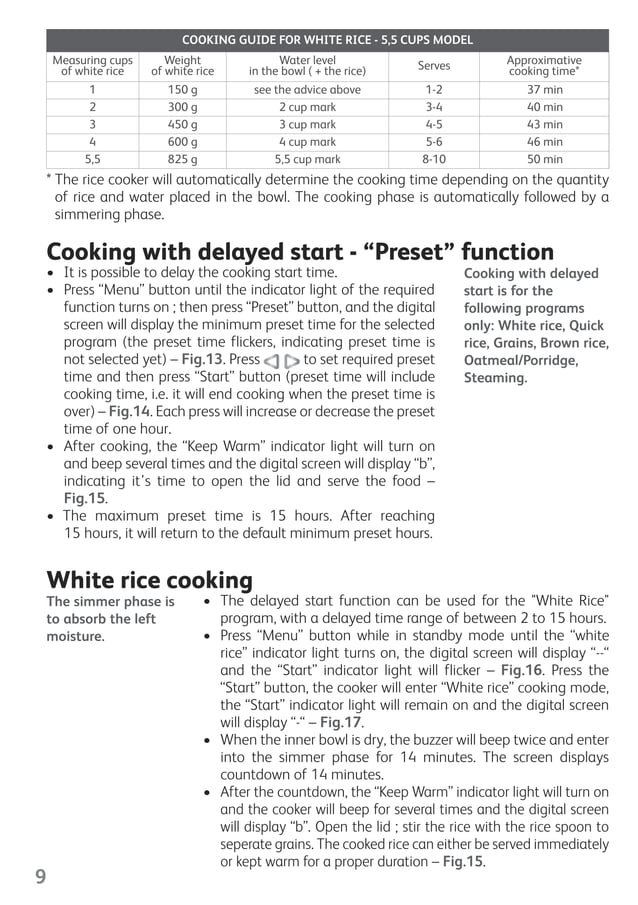 Tefal Rice Cooker 8 in 1 Manual PDF